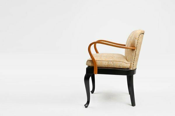 Art Deco Armchair In Beech Wood, France, 1940s photo furniture