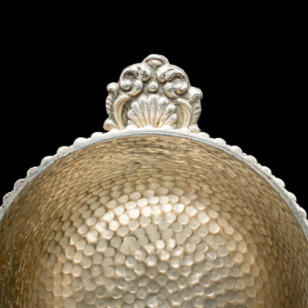 595.0 Antique Wine Bottle Cooler, German, Silver Plated, Champagne Magnum Bucket, 1920 photo