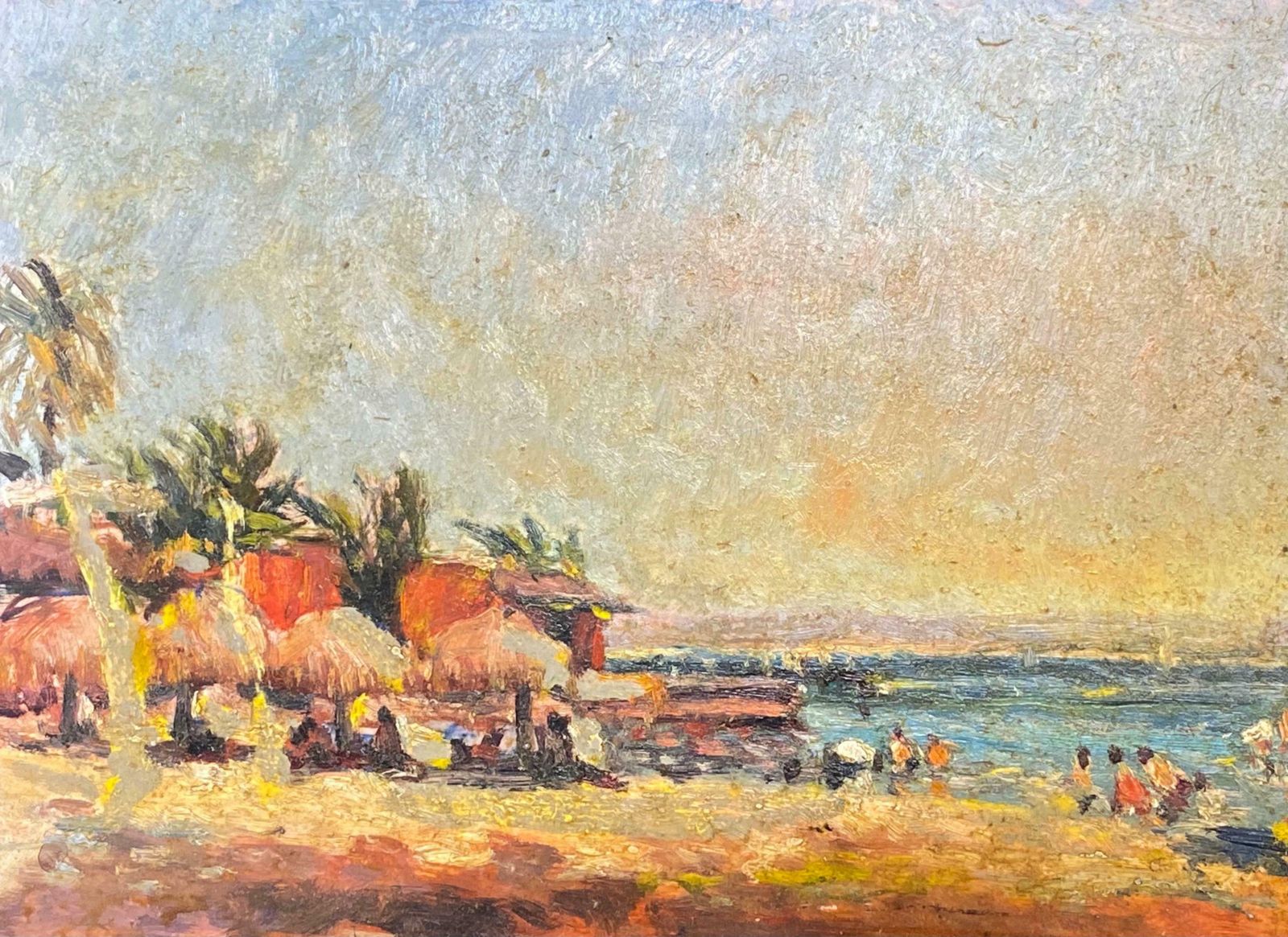 Maurice Mazeiliemaurice Mazeilie French Impressionist Oil   Baya California Landscape