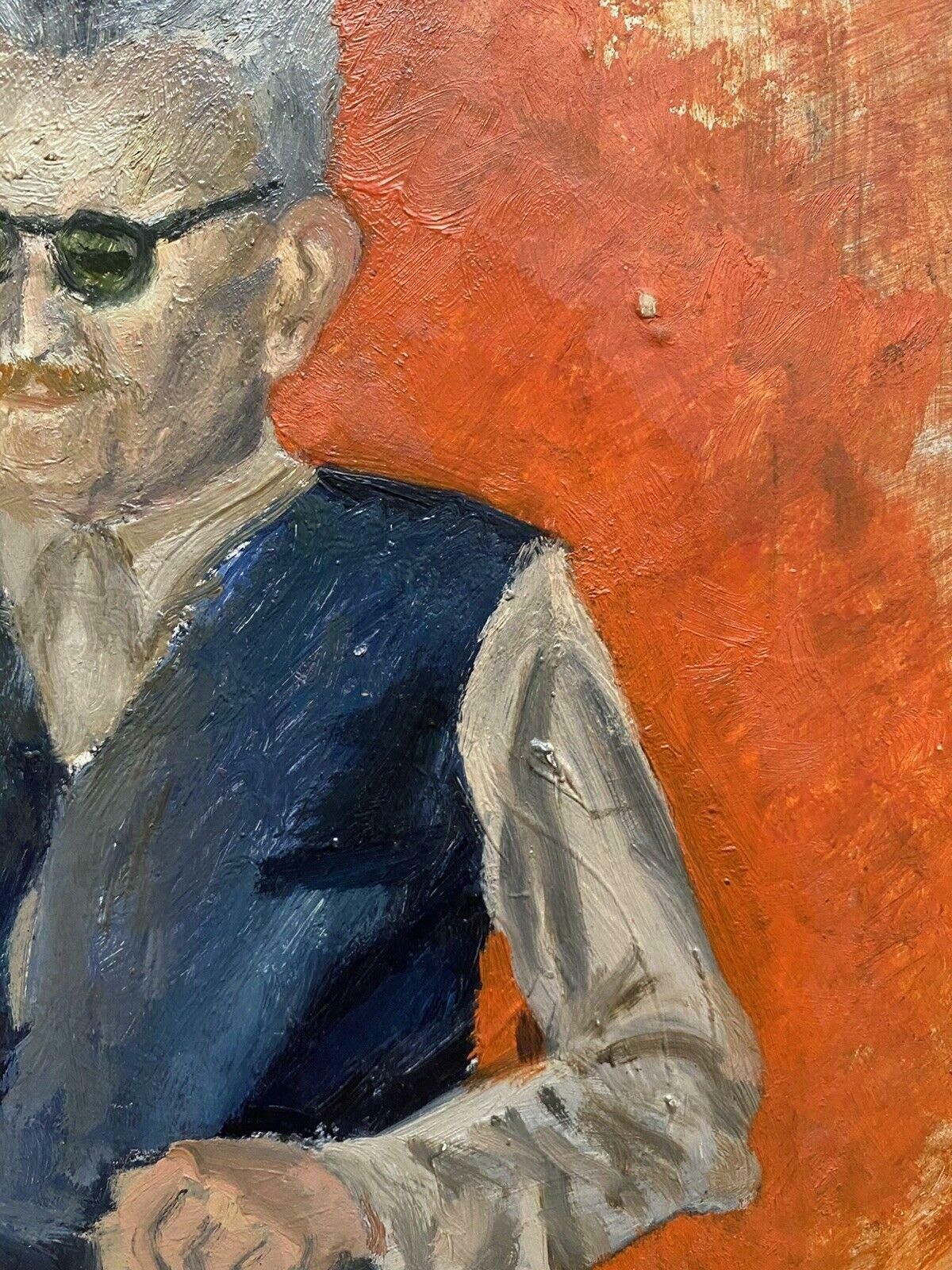 Genevieve Zondervan (1922 2013)genevieve Zondervan (1922 2013) French Oil Painting   Portrait Of Seated Manc. 1990's photo buy