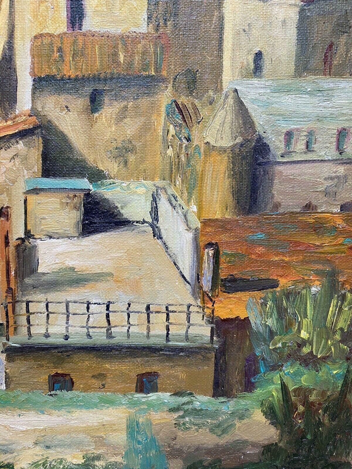 Fernand Audetfernand Audet (1923 2016) French Impressionist Oil   South Of France Townmid 20th Century photo 812.0