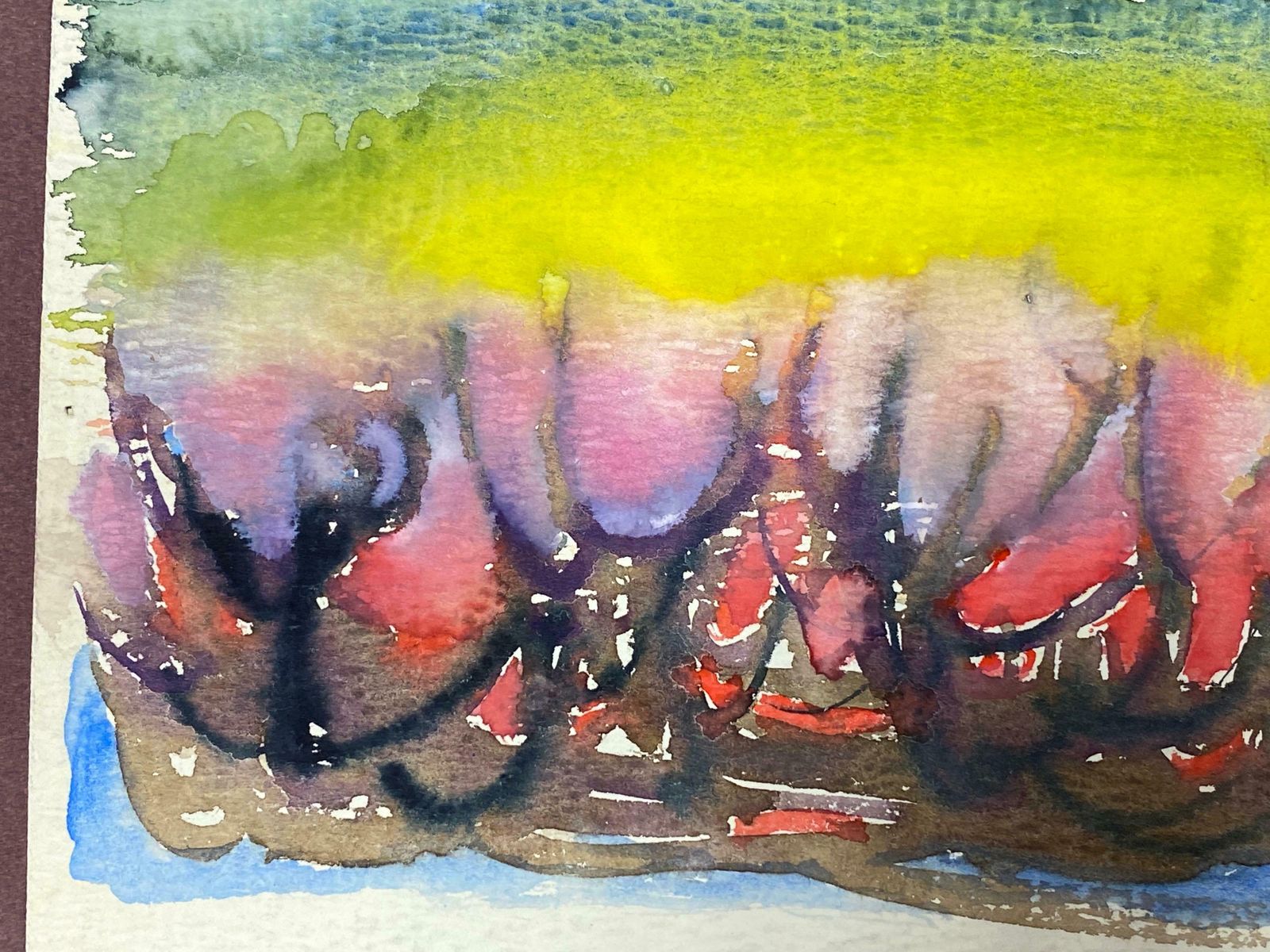Akos Birocolourful Abstract, French Expressionist Original Paintingc.1980s photo for sale