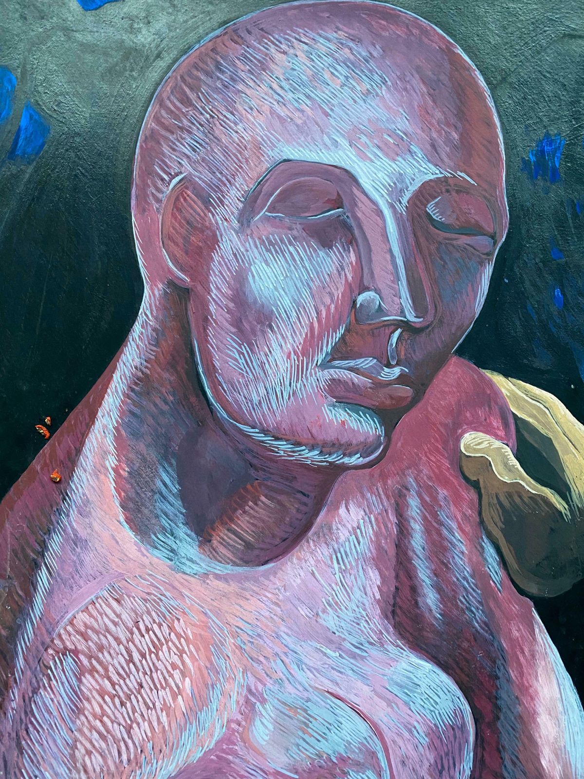 Claude Lagouchehuge Original 1970's French Abstract Modernist Painting   Surrealist Nudec. 1970's photo Art