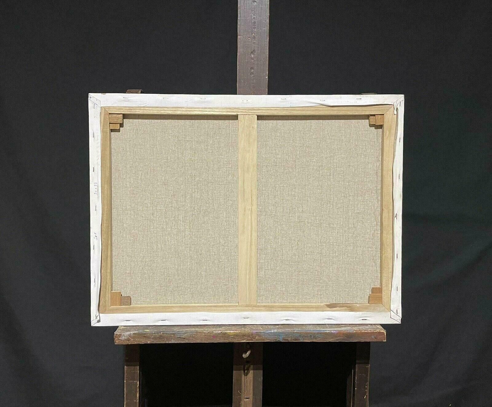 R.Leroyleroy   French Contemporary Abstract Cubist Painting With Collage2000's photo vinterior