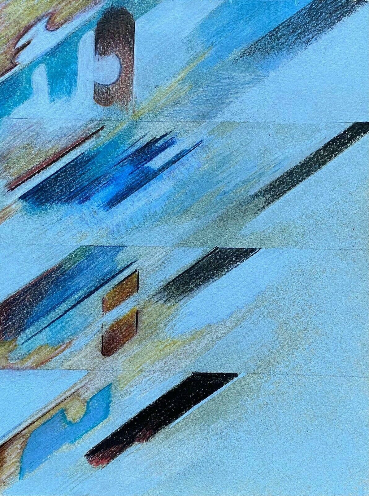 Arlette Martinarlette Martin (B.1924) 1970's French Geometric Abstract Painting20th Century