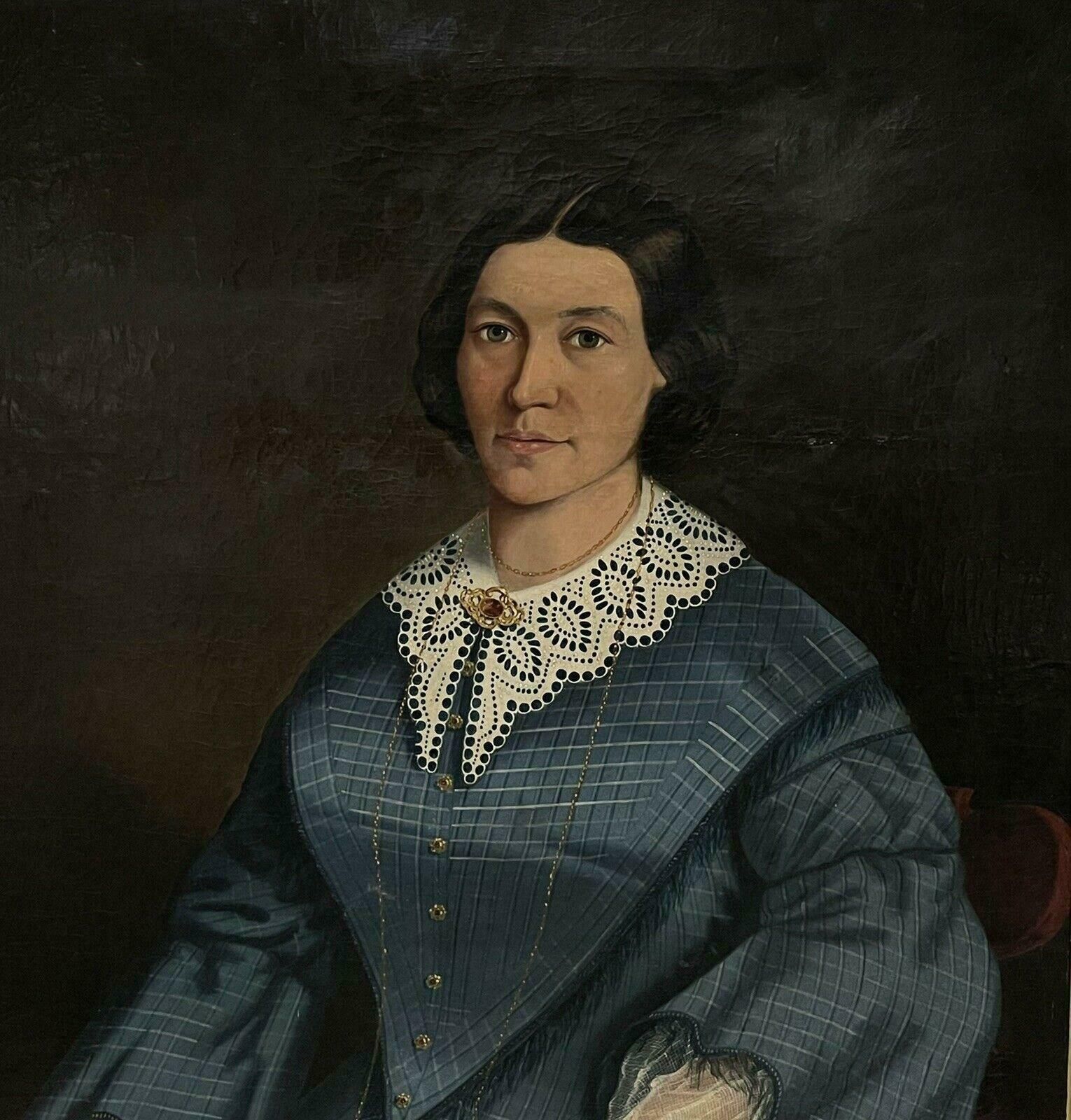 American School19th Century American School Large Portrait Of A Seated Lady, Oil Painting photo Art