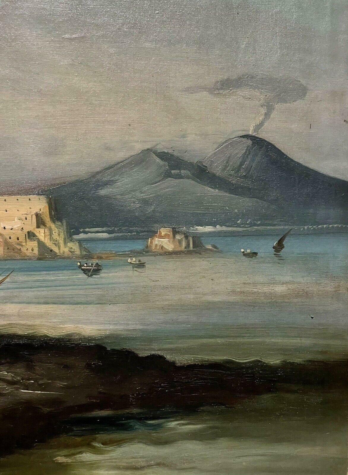 19thc Neopolitanmount Vesuvius Naples, 19th Century Italian Oil Painting Signed & Dated photo 1890.0