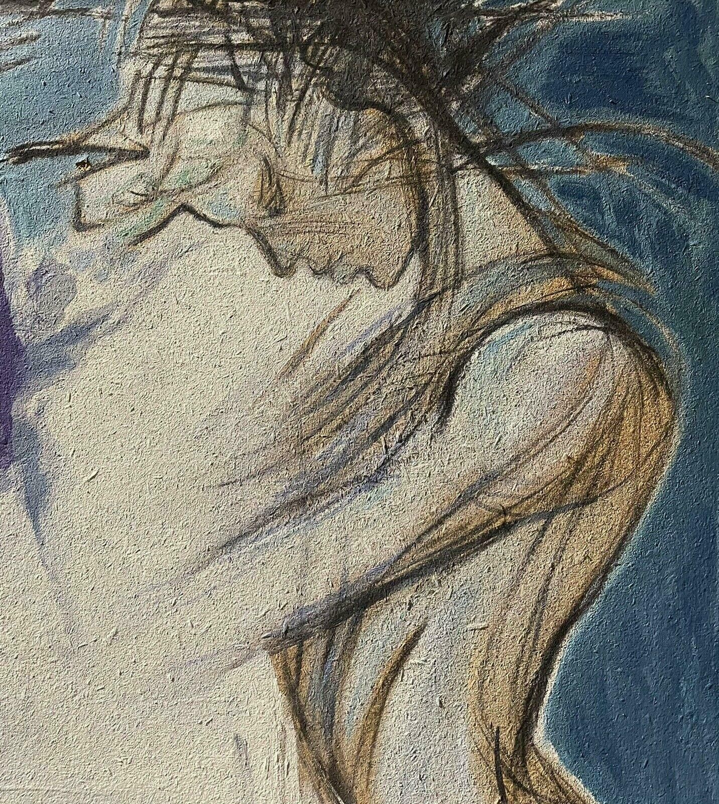 Arizzihuge Modernist Surrealist Oil Painting Nude Figure & Head Portrait All That Jazz photo 1787.0