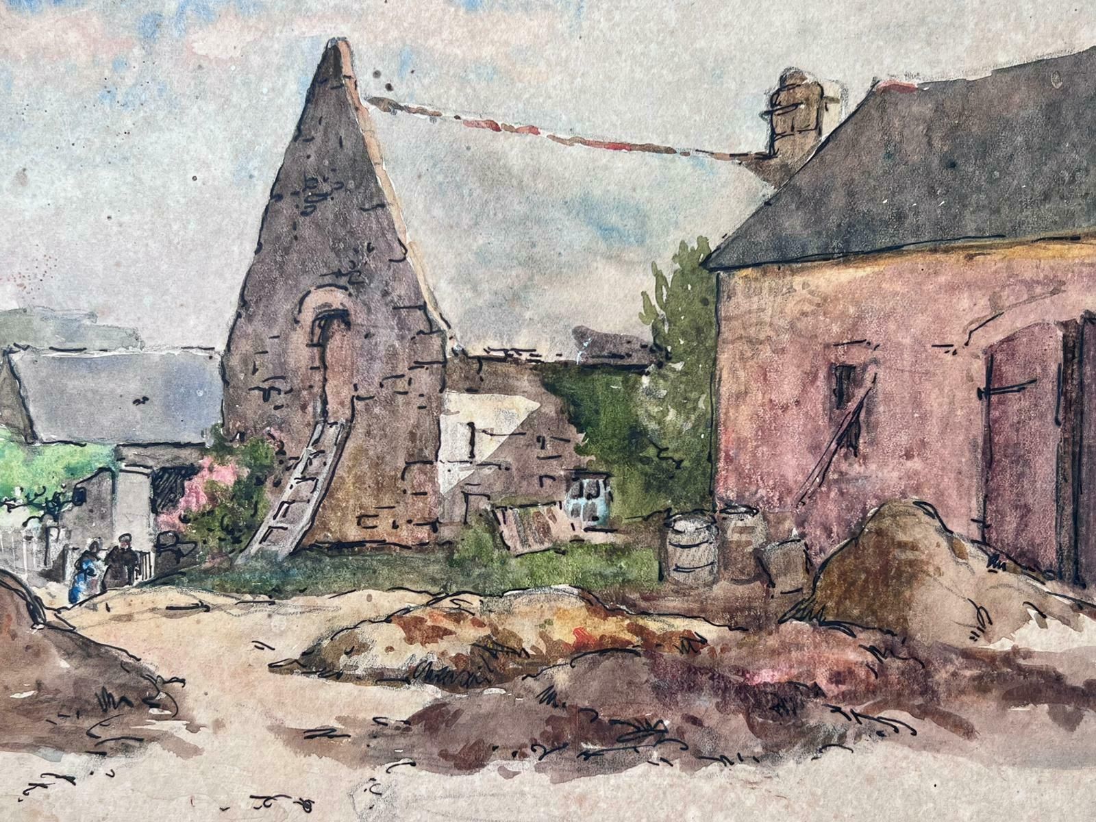 Jean Laforguemid 20th Century French Post Impressionist Painting Muddy Farmyard photo Art
