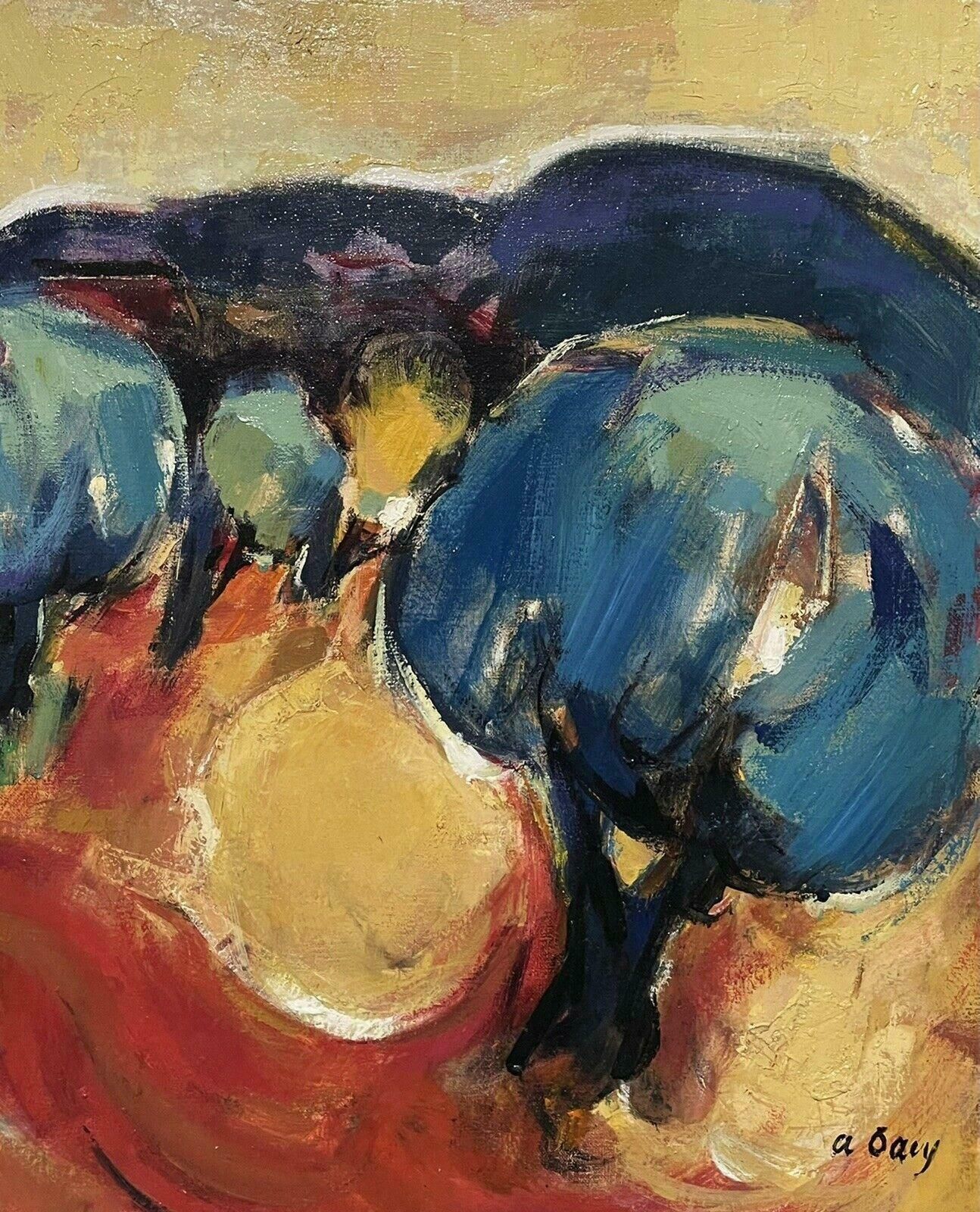 Unknownolive Trees In Manosque, Provence, Large French Modernist Signed Oil Painting photo Art
