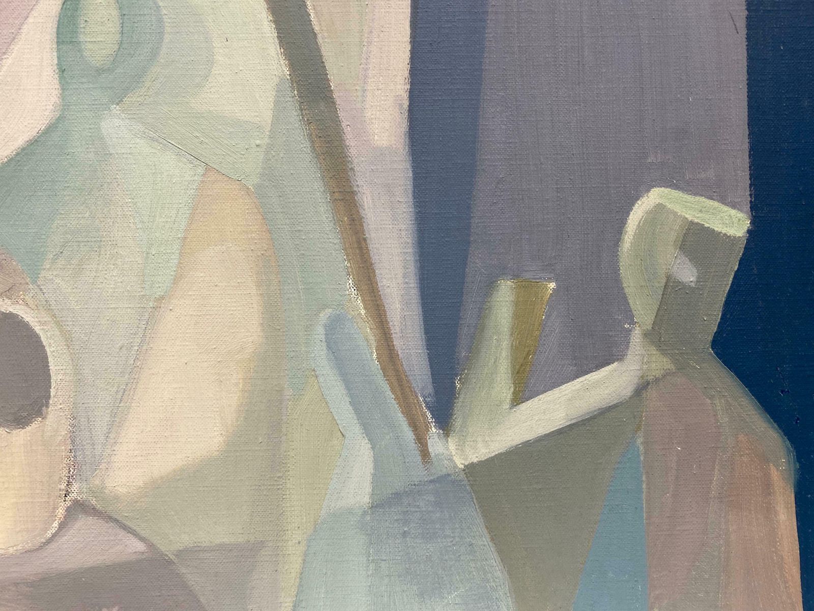 Andres20th Century French Surrealist Oil Painting Cubist Abstract Beautiful Colorsc. 1970s photo 1787.0