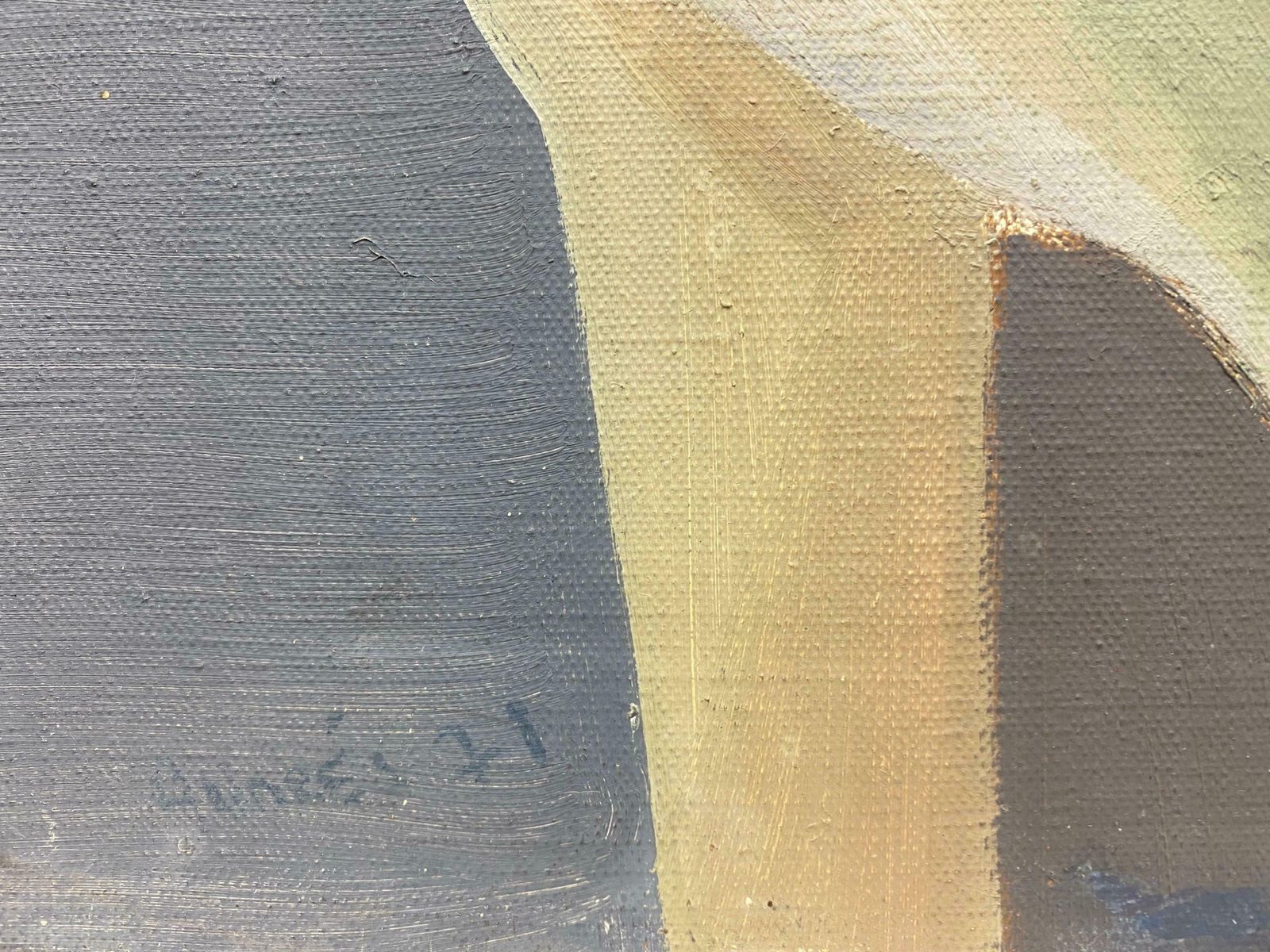 Andres20th Century French Surrealist Oil Painting Cubist Abstract Beautiful Colorsc. 1970s photo buy