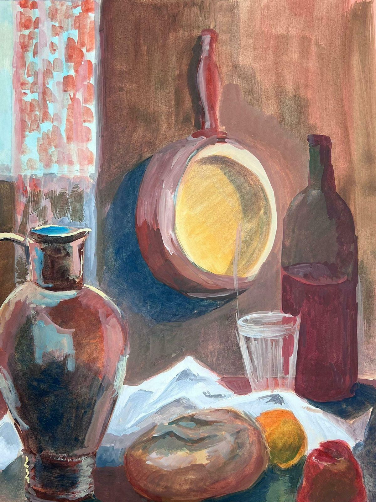 Guy Nicod Jugs And Pan French Still Life Modernist Painting photo 1022.0