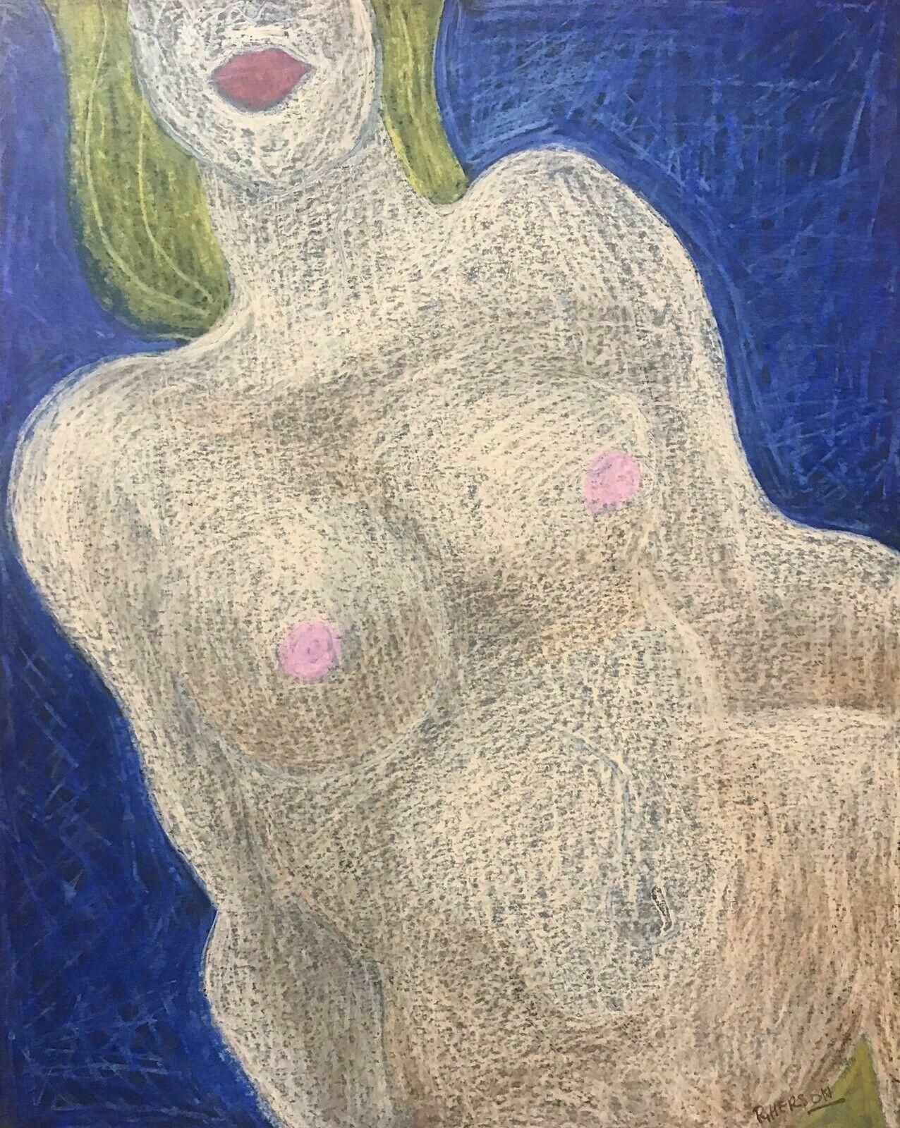 Roger Hersonsigned French Abstract Nude Painting   Rouen Painter 20th Century