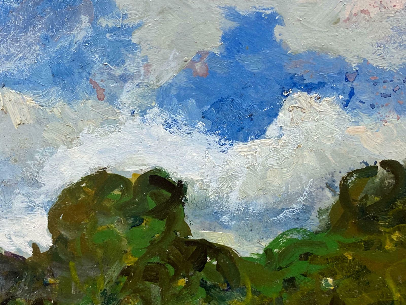 Maurice Mazeiliefrench Impressionist Oil   Pastoral Landscape Lush Green Fields photo 342.0