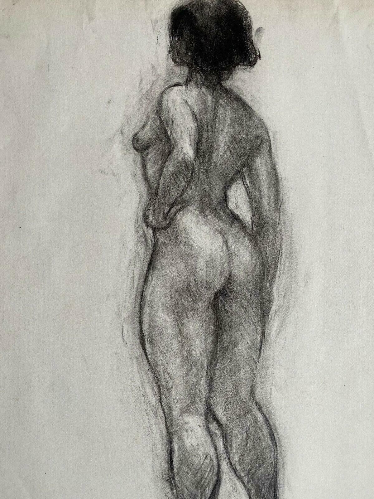Claude Lagoucheclaude Lagouche (1943 2020) Original 1960s French Charcoal Drawing   Nudec. 1960's photo furniture