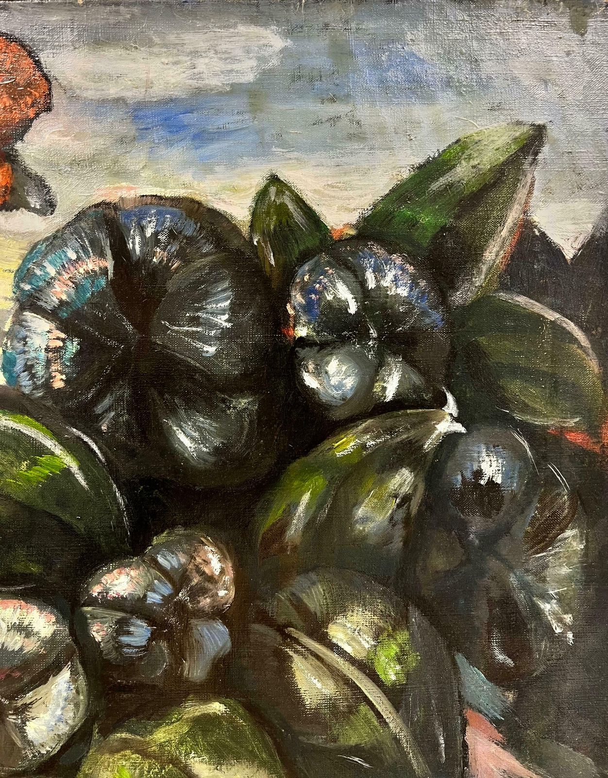 French School1940's French Modernist Signed Oil Pears & Flowers, Monte Carlo Show Exhibited1944 photo 2043.0