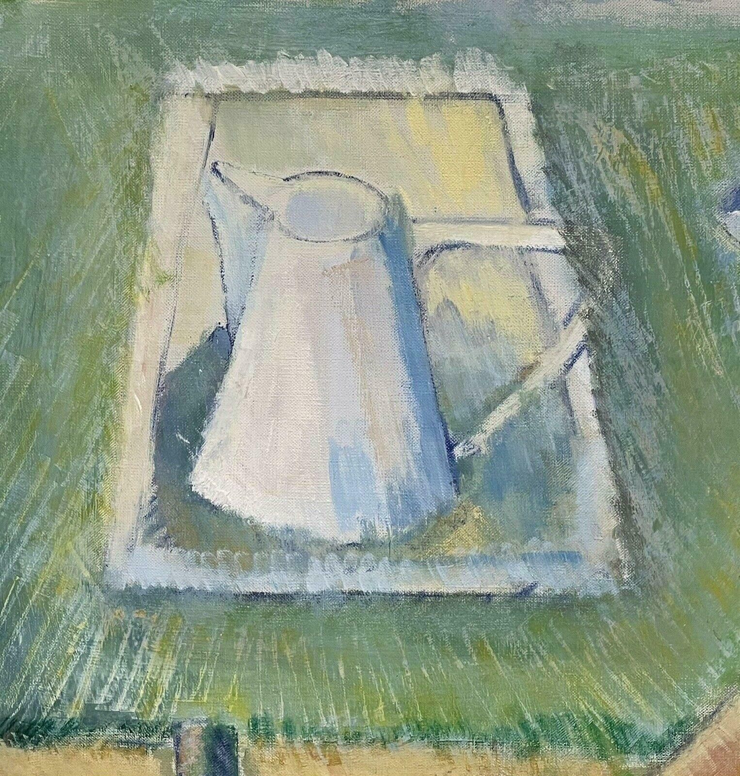 Swedish Schoolswedish Mid 20th Century Huge Oil Painting   Figure Drinking At Bistro Table20th Century photo for sale