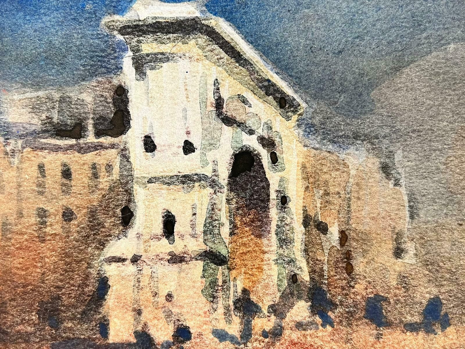 Maurice Mazeiliemaurice Mazeilie  French Watercolour   Parisian Figures At The Arc De Triomphe photo furniture