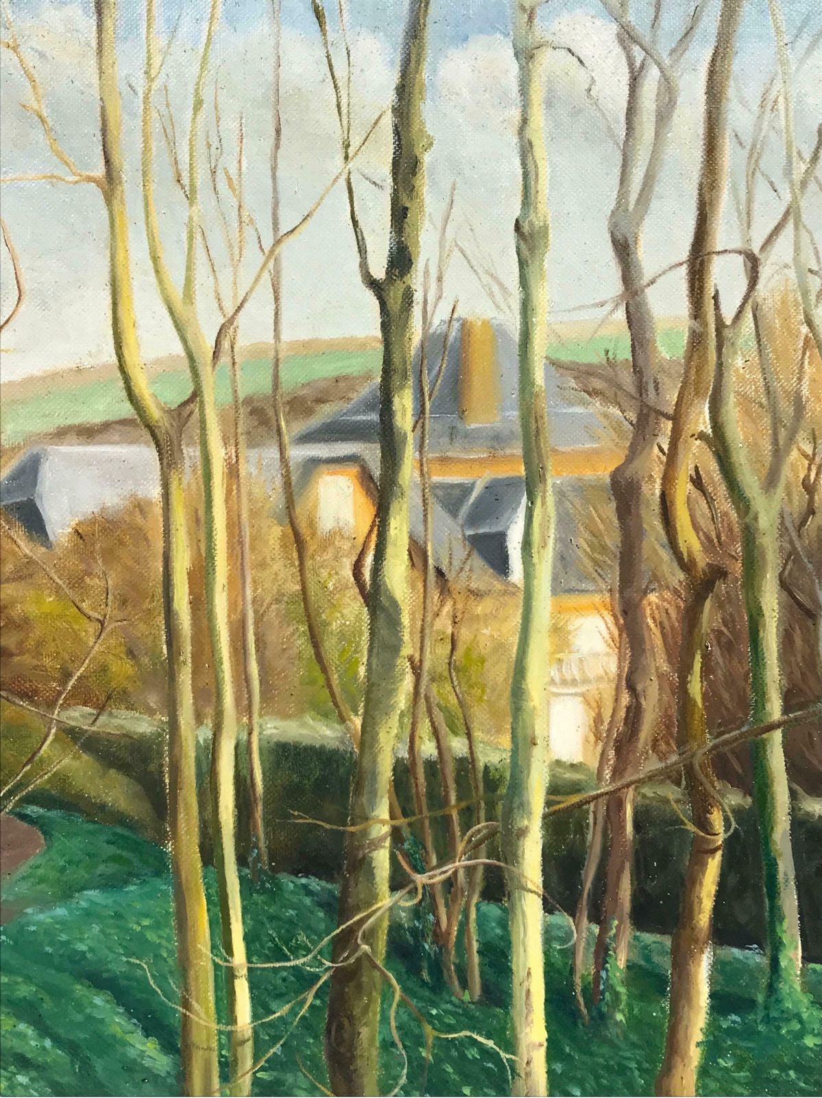 20th Century French Schoolsigned French Impressionist Oil Woodland Landscape With Trees In Valley photo for sale
