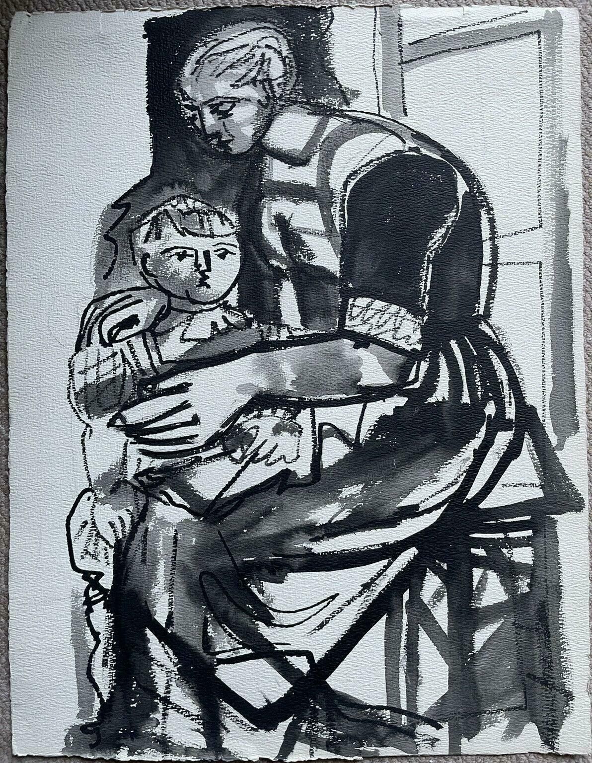 Carlos Carnerocarlos Carnero (1922 1980) Large Original Painting   Fernand Leger Assistantmid 20th Century photo furniture
