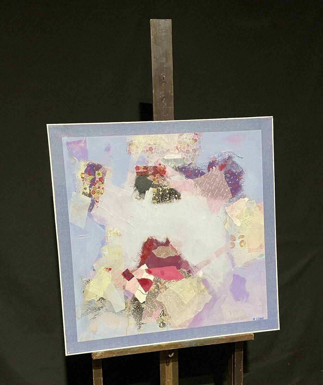 R.Leroylarge French Contemporary Abstract Cubist Painting   Rene Leroy2000's photo for sale