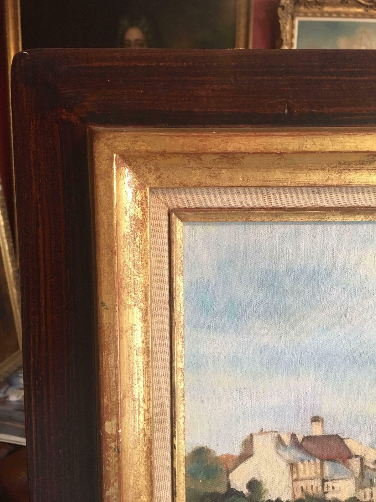 Unknownelegant Lady By French River, Large Oilc.2000 photo 1838.0