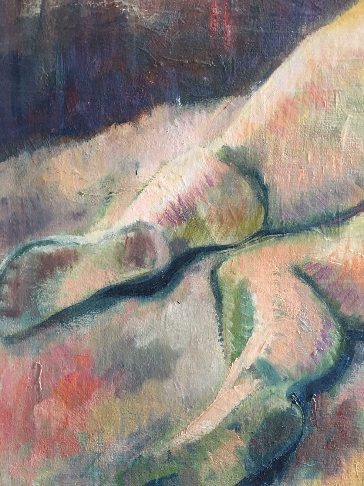 Beryl Dartonnude Woman Abstract Oil Painting Mid 20th Century Modern British Artistc.1960s photo 460.0