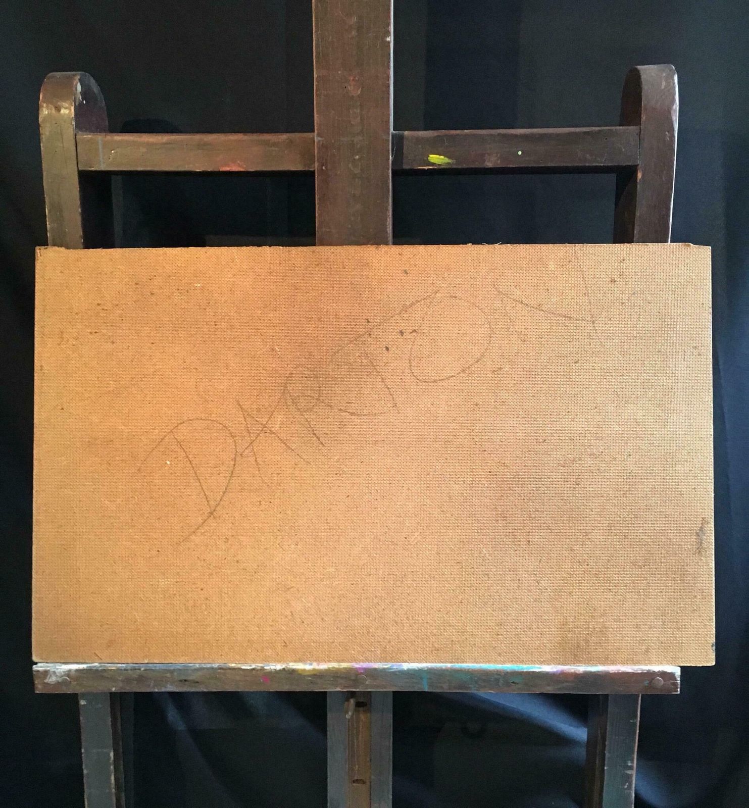 Beryl Dartonmysterious Identity Abstract Portrait, Muted Colours, Original Oil Paintingc.1970s photo vinterior