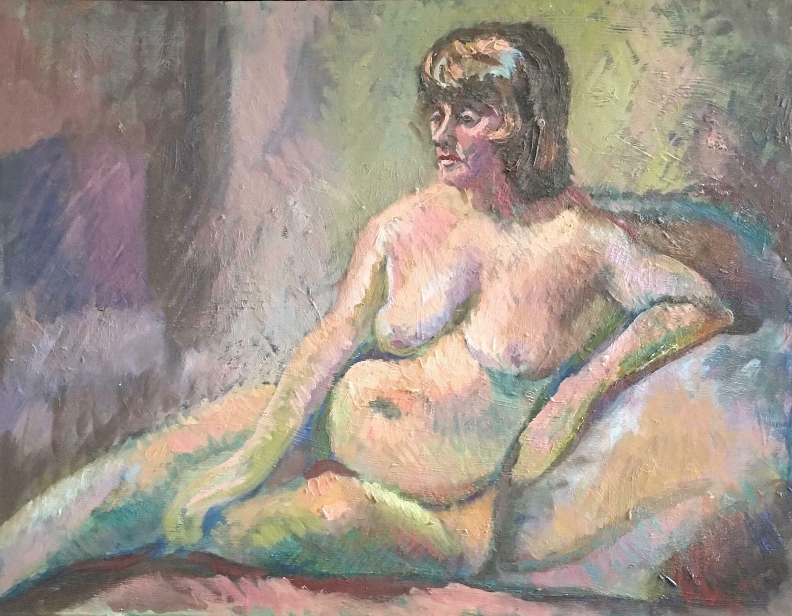 Beryl Dartonnude Original Oil Painting Mid 20th Century British Artistc.1960s