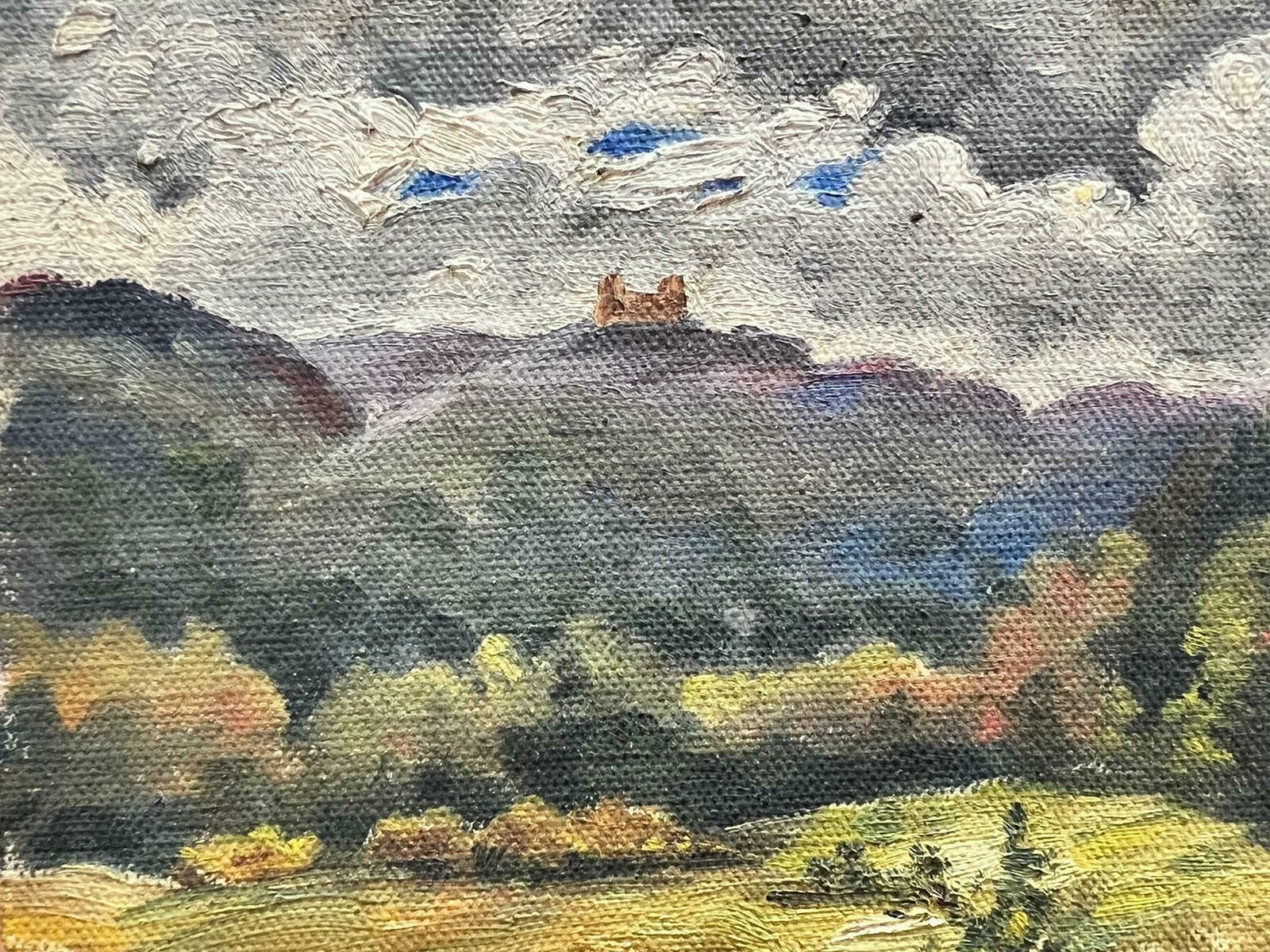 French Schoolmid Century French Signed Impressionist Oil Painting Castle In Landscape photo 2043.0