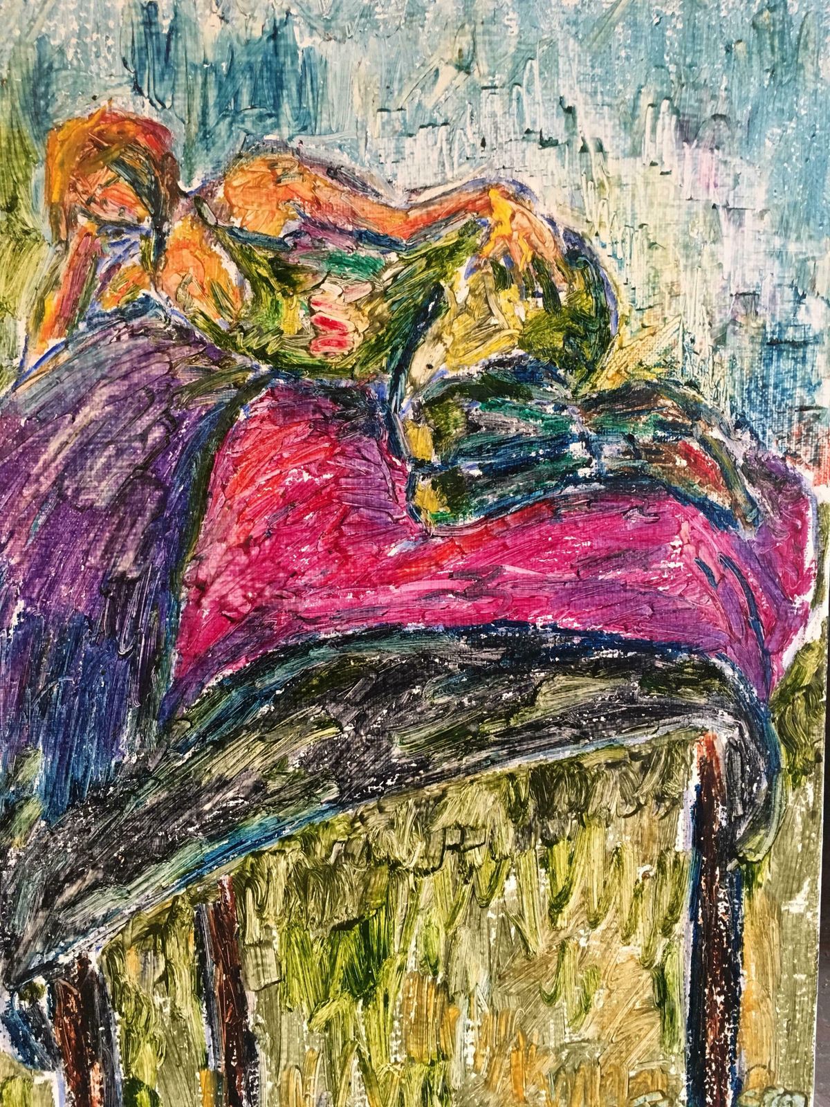 Kate Orrcolourful Model, Surrealist Impressionist Oil Painting, Signedc.2000s photo 710.0