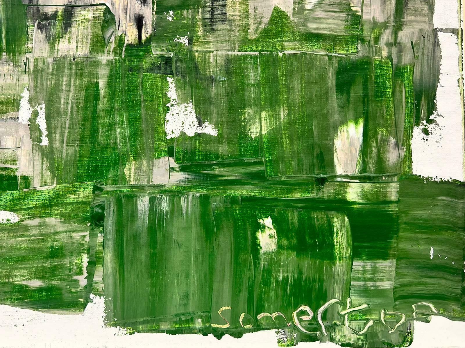 Robert Somertongreen Black White Grey Huge British Expressionist Abstract Original Paintingc. 2023 photo Art