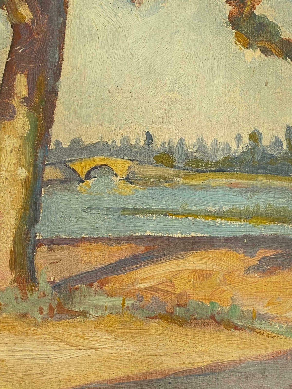 Rene Hutetrene Hutet (1907 1994) French Impressionist Oil   River Landscape Provencemid Century photo for sale