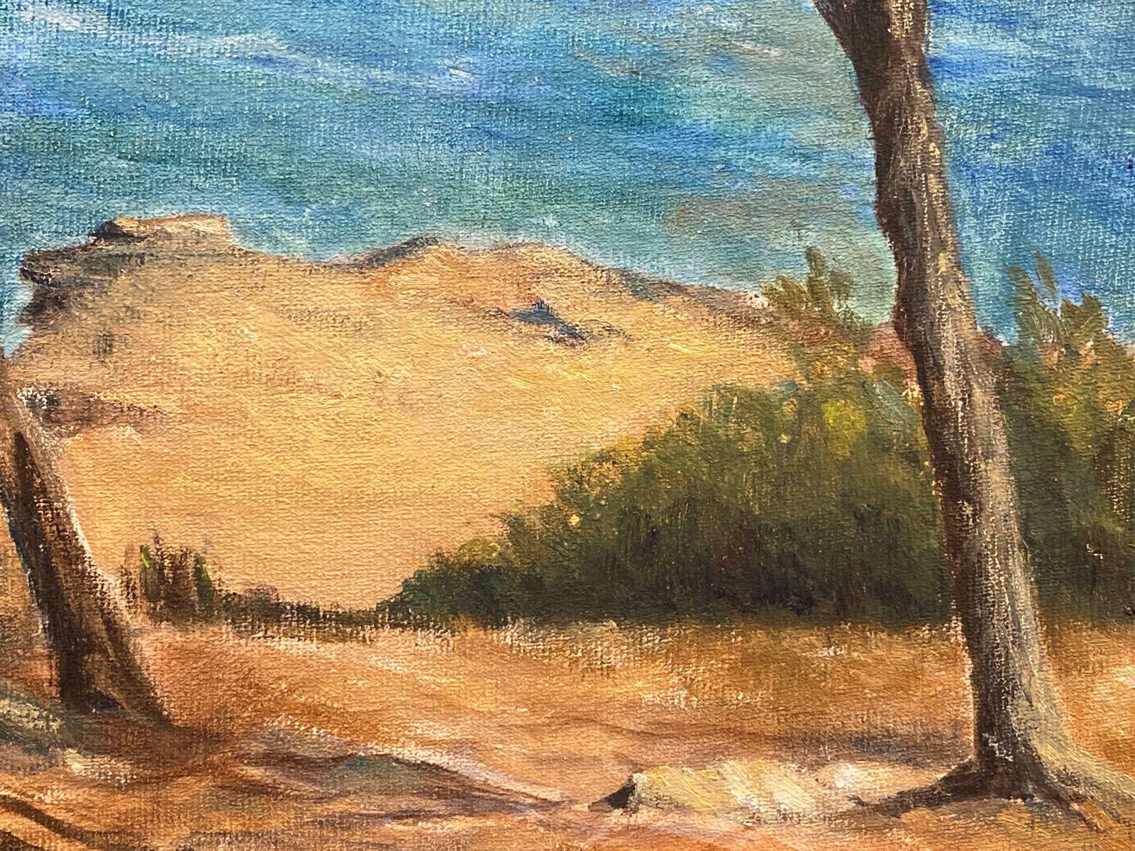 Unknownla Cote D'azur, French Impressionist Oil Painting Beach Coastal Scene photo 1226.0