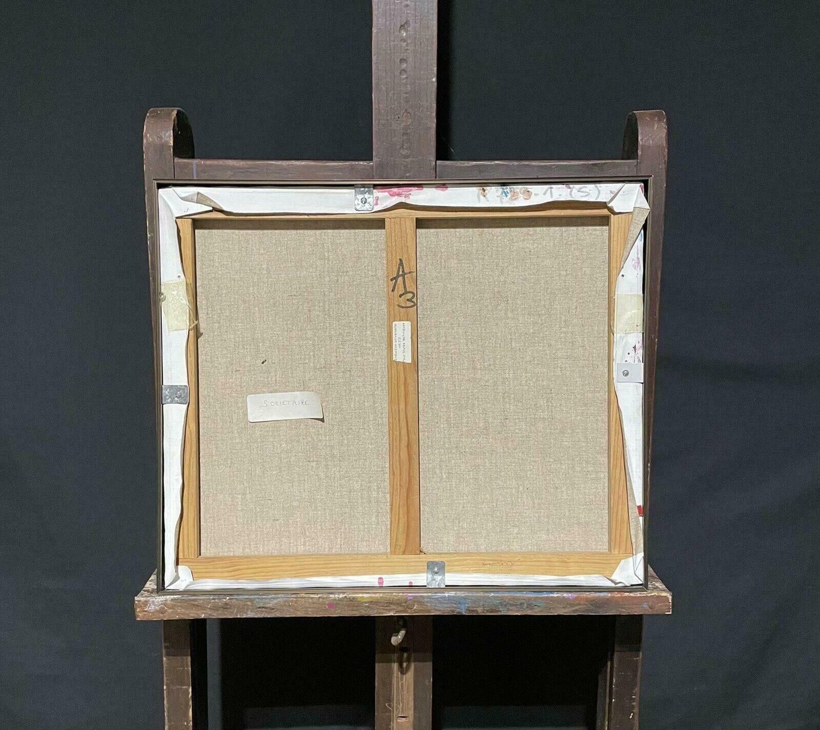 Unknownlarge French Contemporary Signed Abstract Painting   Amazing Colors & Shapeslate 20th Century photo vinterior