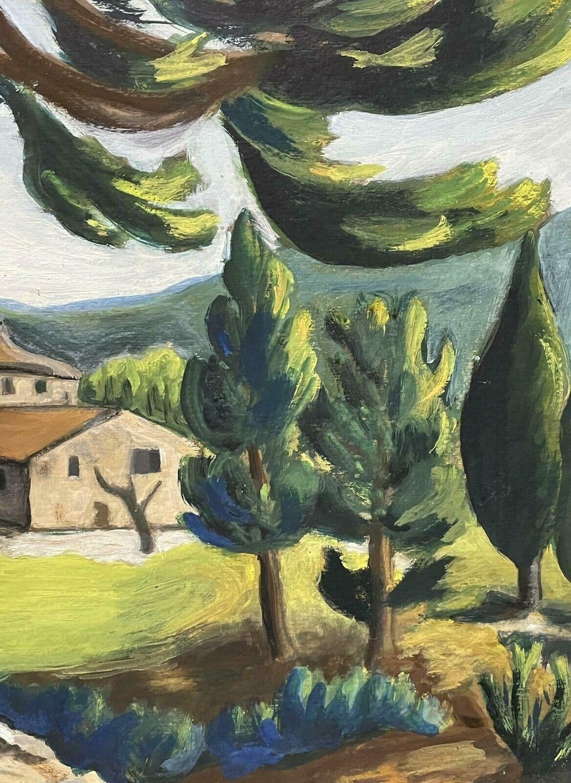 Unknownmid Century French Post Impressionist Signed Oil Provence Landscape   Framedmid 20th Century photo 1481.0