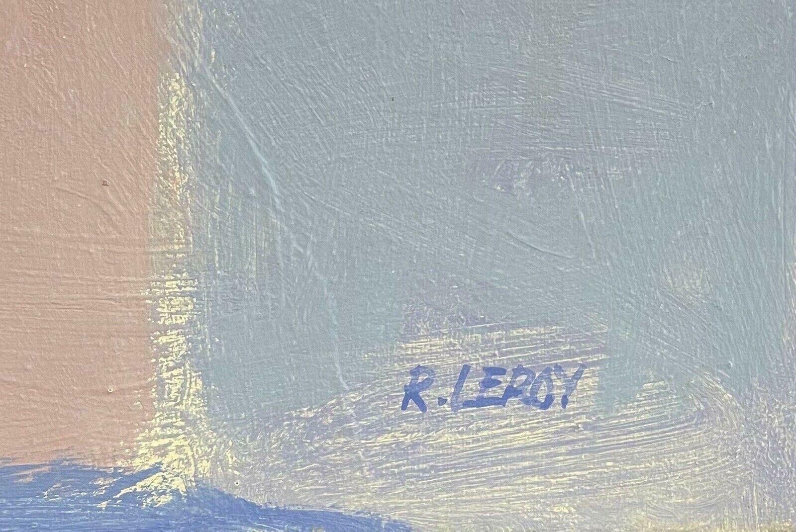 R.Leroyoriginal French Contemporary Abstract Cubist Painting   Rene Leroy (B.1932)2000's photo 817.0