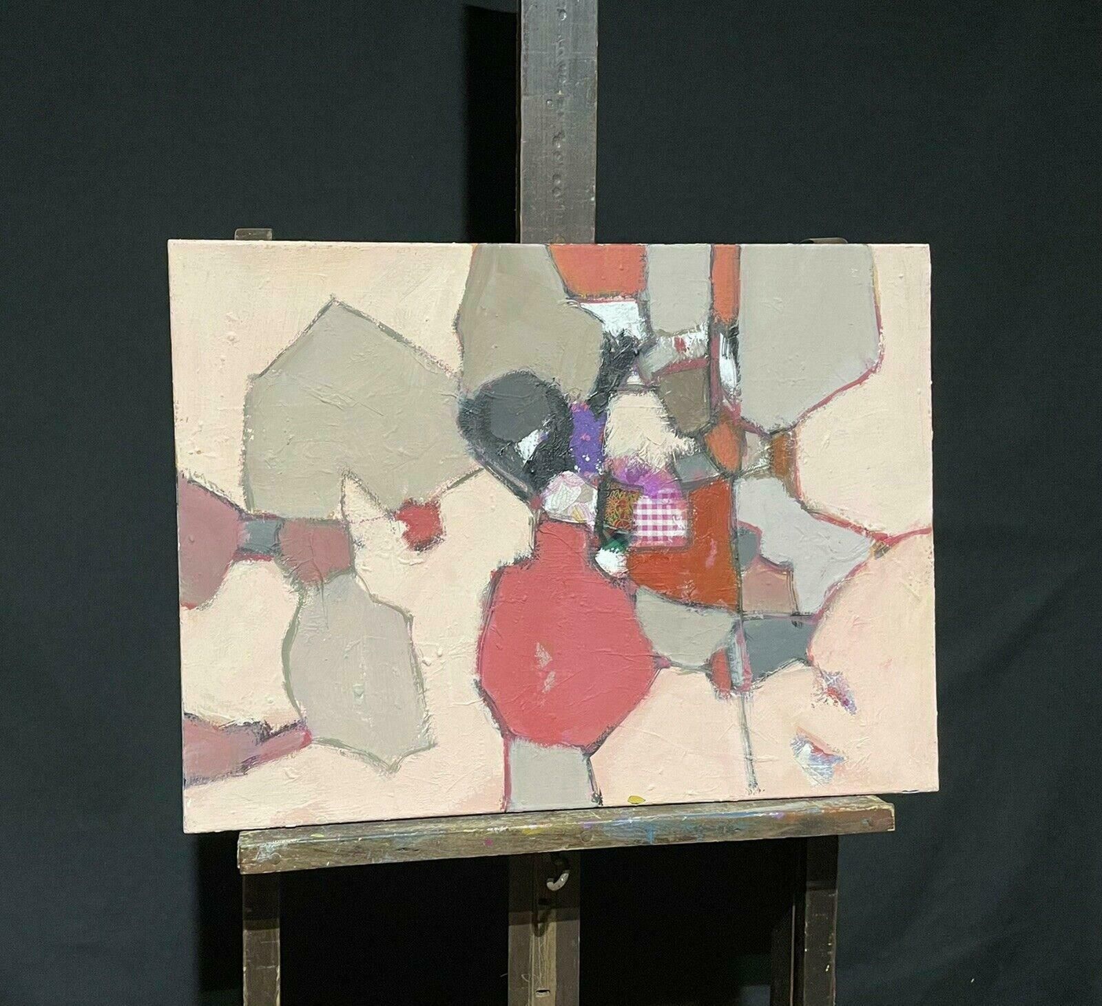 R.Leroyleroy   French Contemporary Abstract Cubist Painting With Collage2000's photo furniture