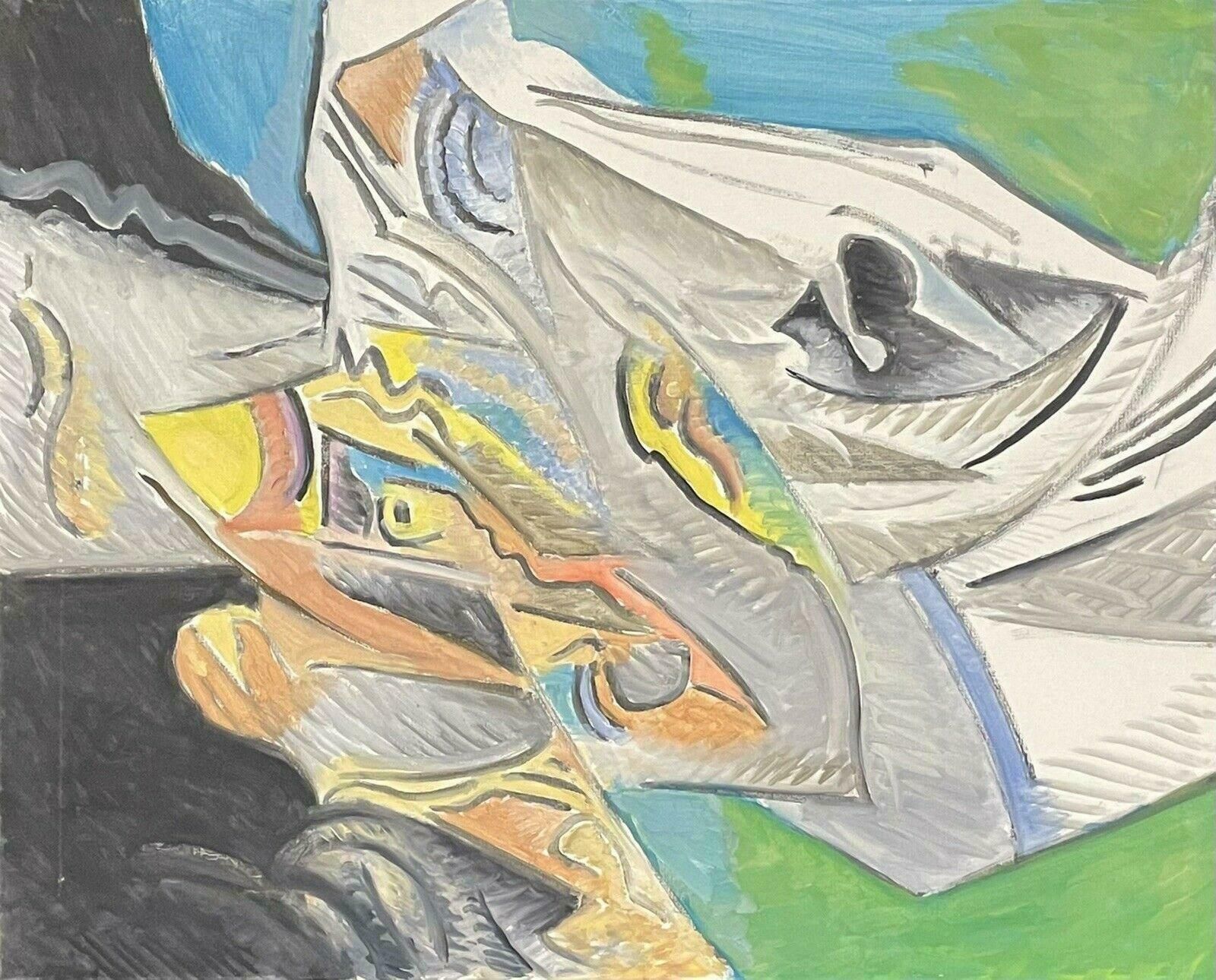 Robert Bouillerobert Bouille (1926 2021) Abstract French Oil   Colorful Shapes And Formsc. 2000