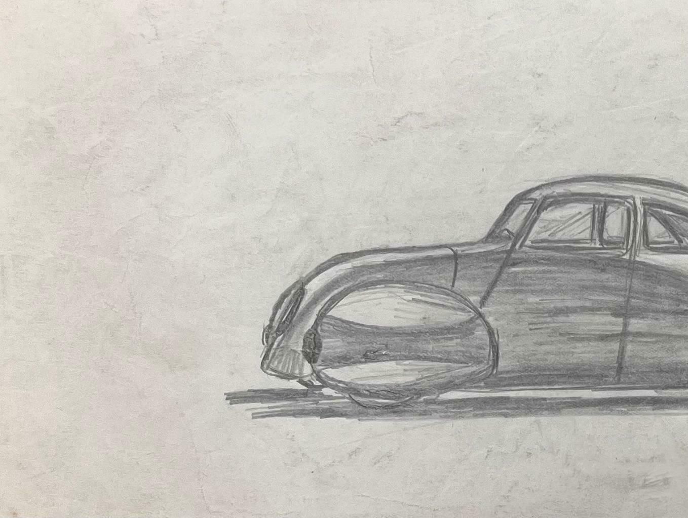 K.B. White1938 Talbot Lago T150 C Ss Teardrop Coupé Design Pencil Illustrationearly 20th Century photo for sale