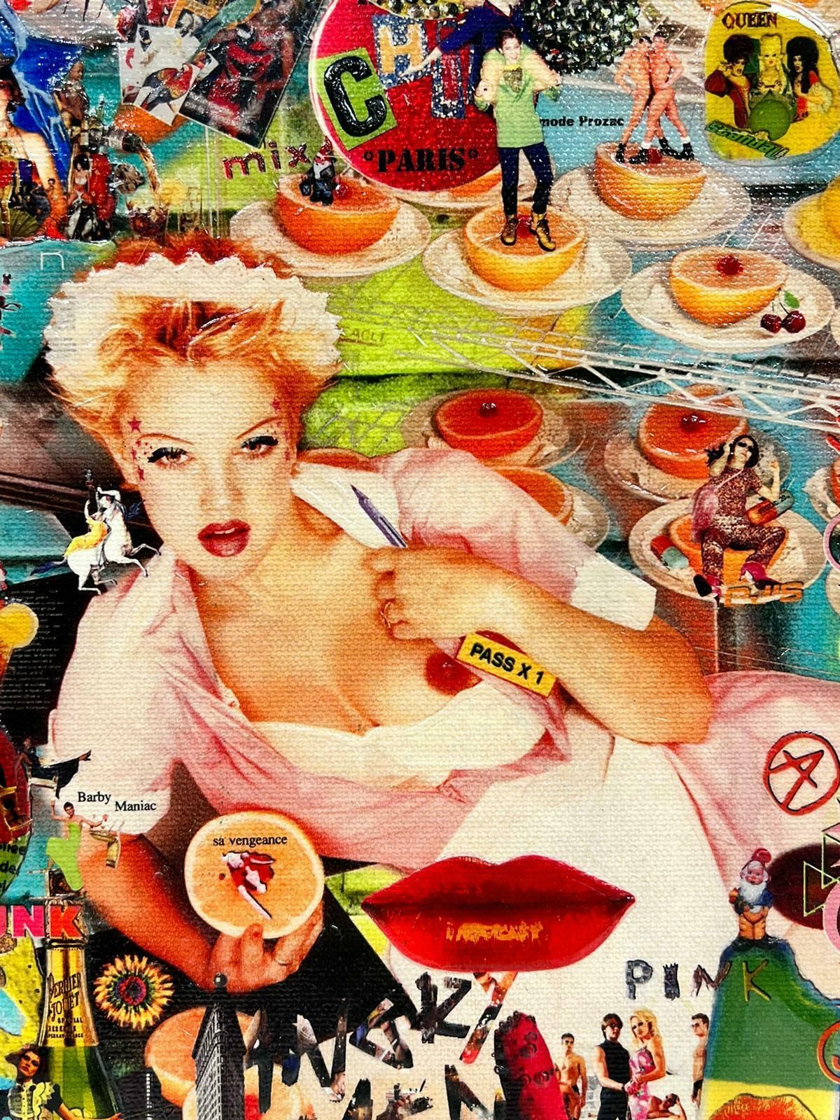 French Schoolcontemporary French Pop Art Nude Collage Artwork photo vinterior