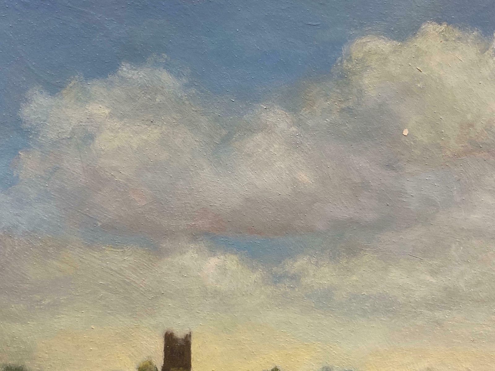 English Impressionistrural English Landscape With Old Church Tower In Distancelate 20th Century photo Art