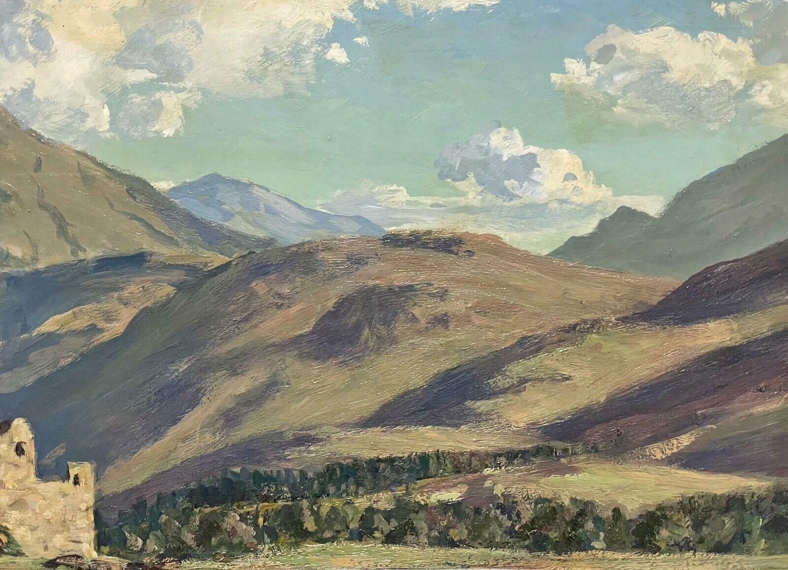 William Russelleilean Donan Castle Scotland   Mid 20th Century British Signed Oil Painting C. 1950's photo 1890.0