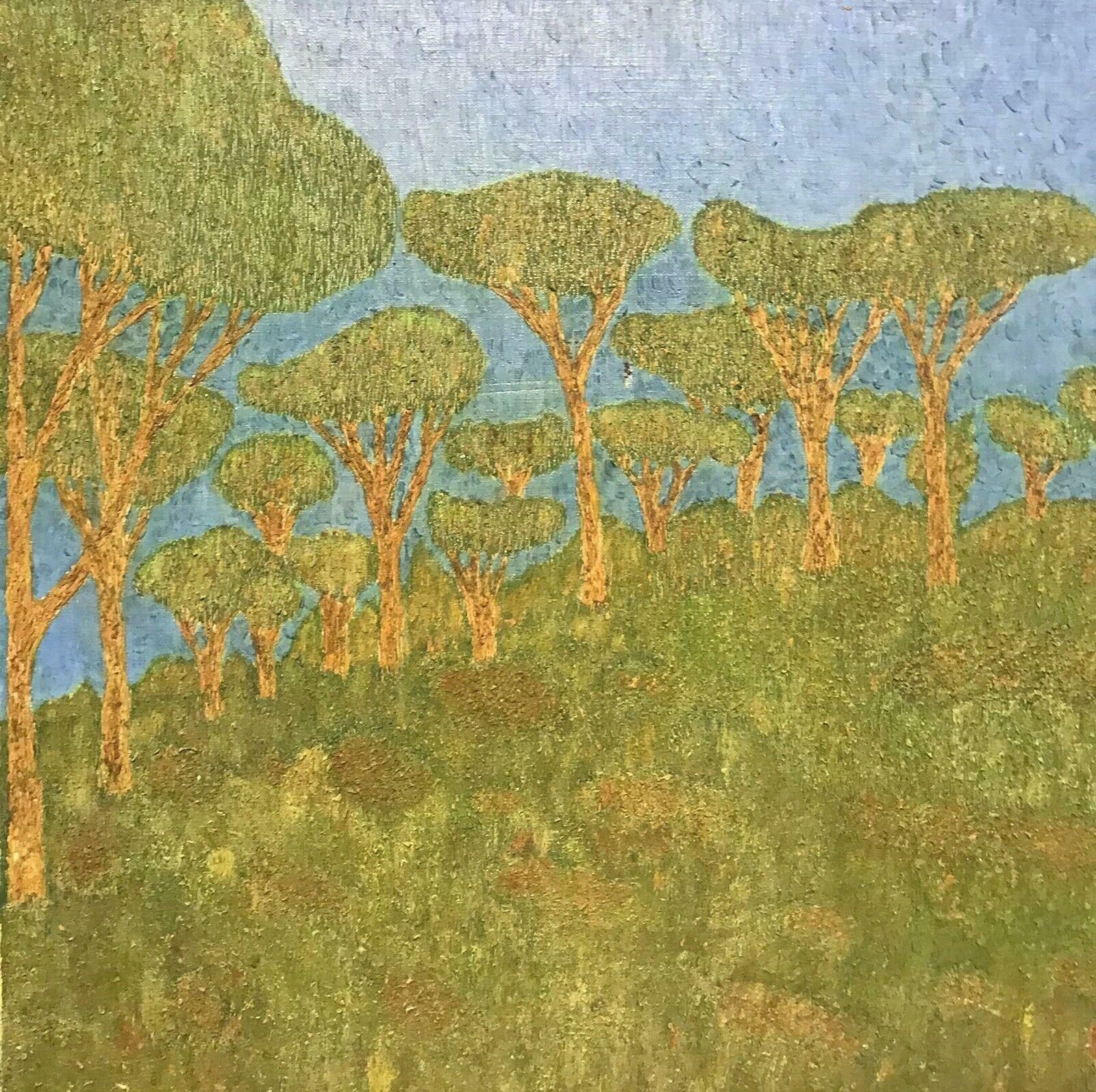 Unknown20th Century Nabis/ Pont Aven School Signed Oil Painting   Trees In Green Landc. 1970's photo Art