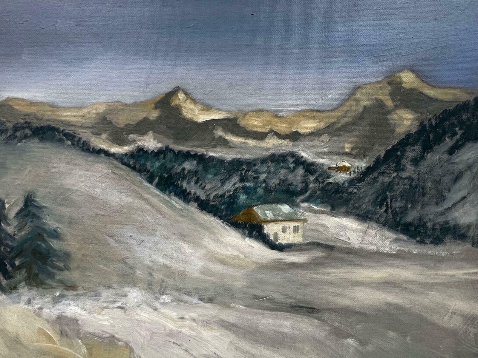 Kathleen Crowdolomite Mountains Italy, Signed Original Painting photo for sale
