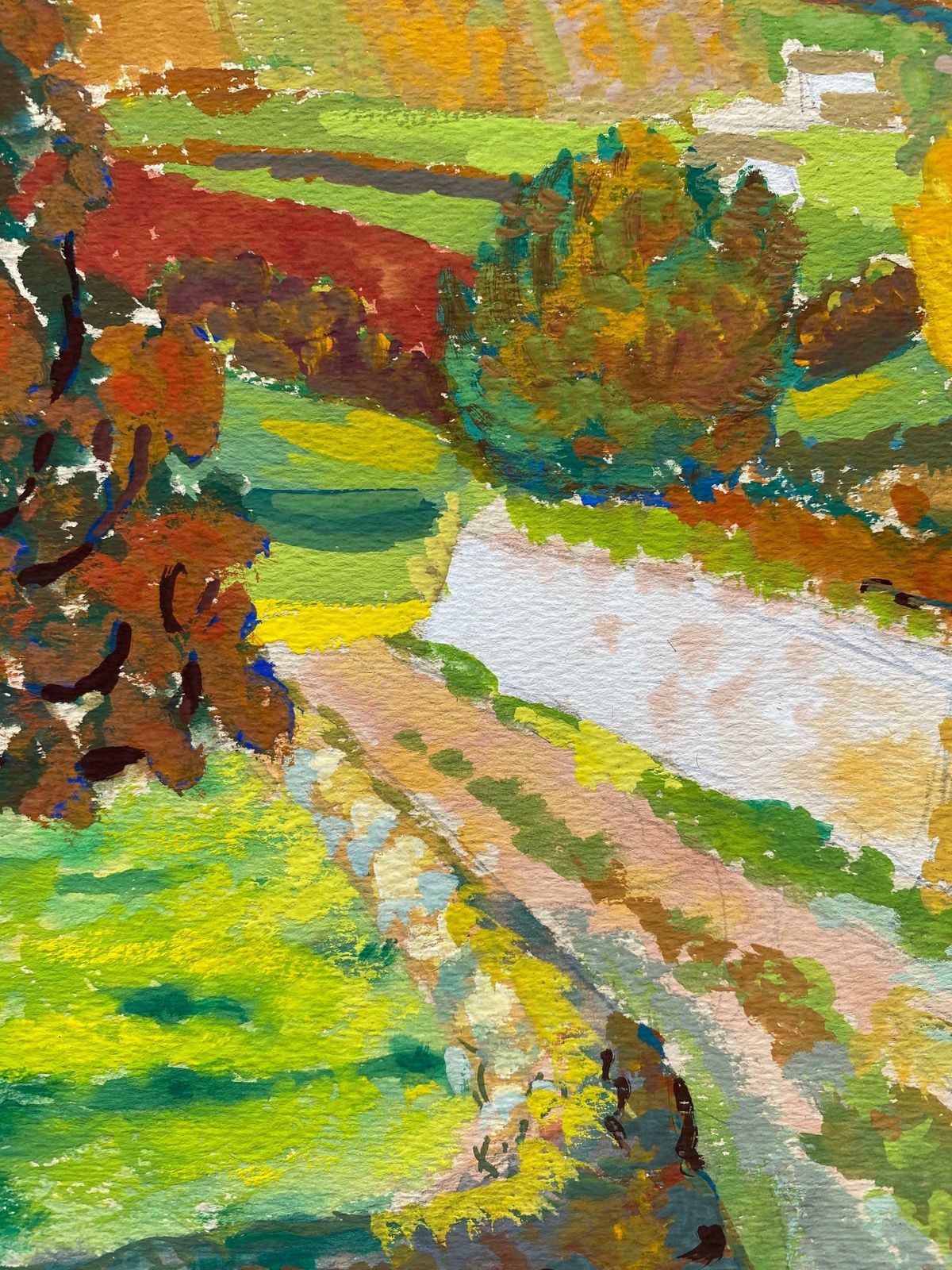 Louis Bellon1940's Provence French Autumn Landscape   Post Impressionist Artistc. 1940s photo 649.0