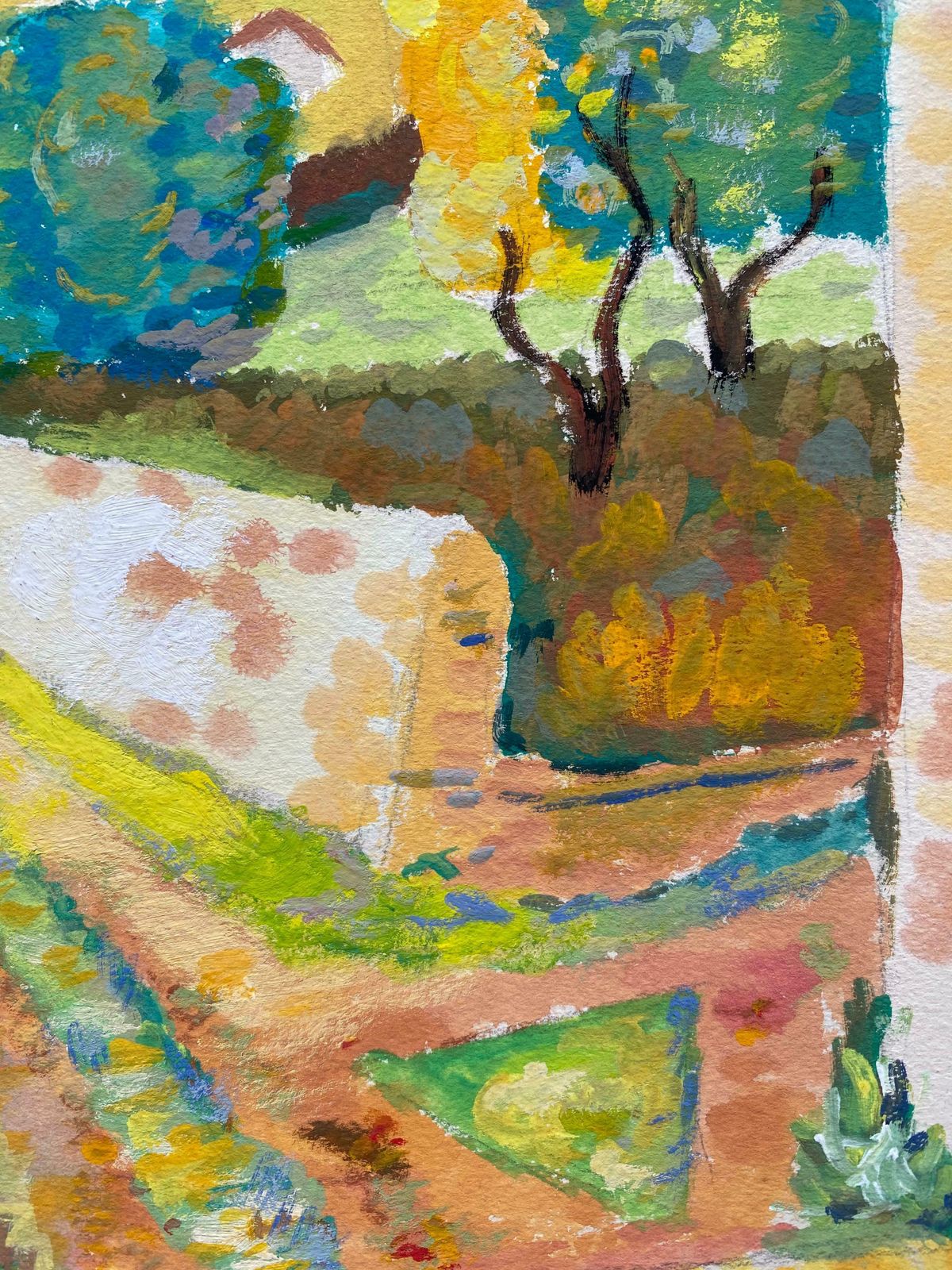 Louis Bellon1940's Provence France Painting Landscape   Post Impressionist Artistc. 1940s photo 646.0