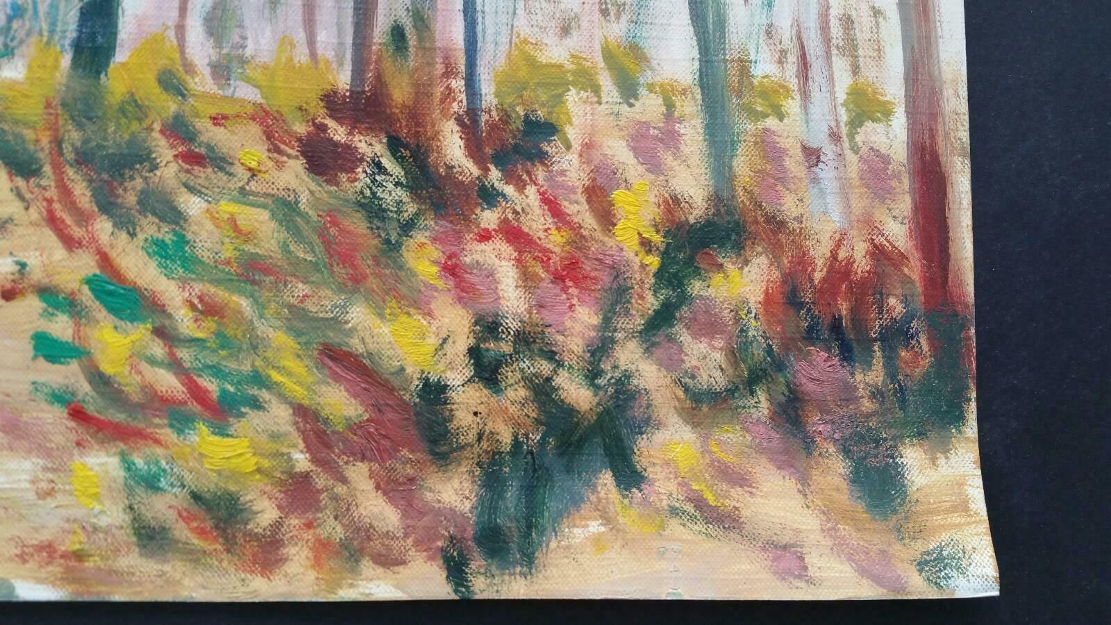 photo furniture Unknown20th Century French Oil Painting A Woodland Cabinlate 20th Century