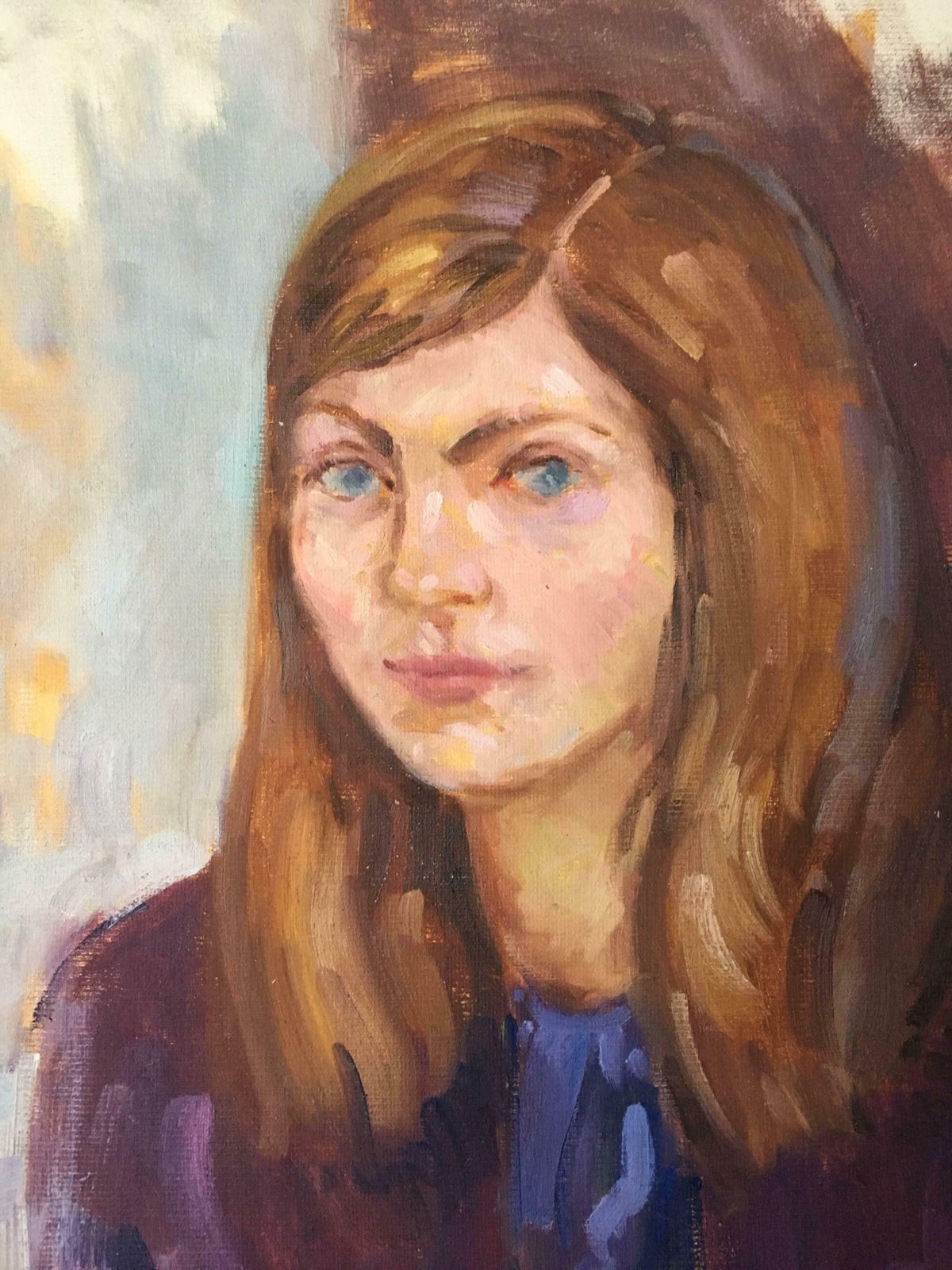 J.B. Holmesportrait Of A Young Lady, Oil Painting1983 photo for sale